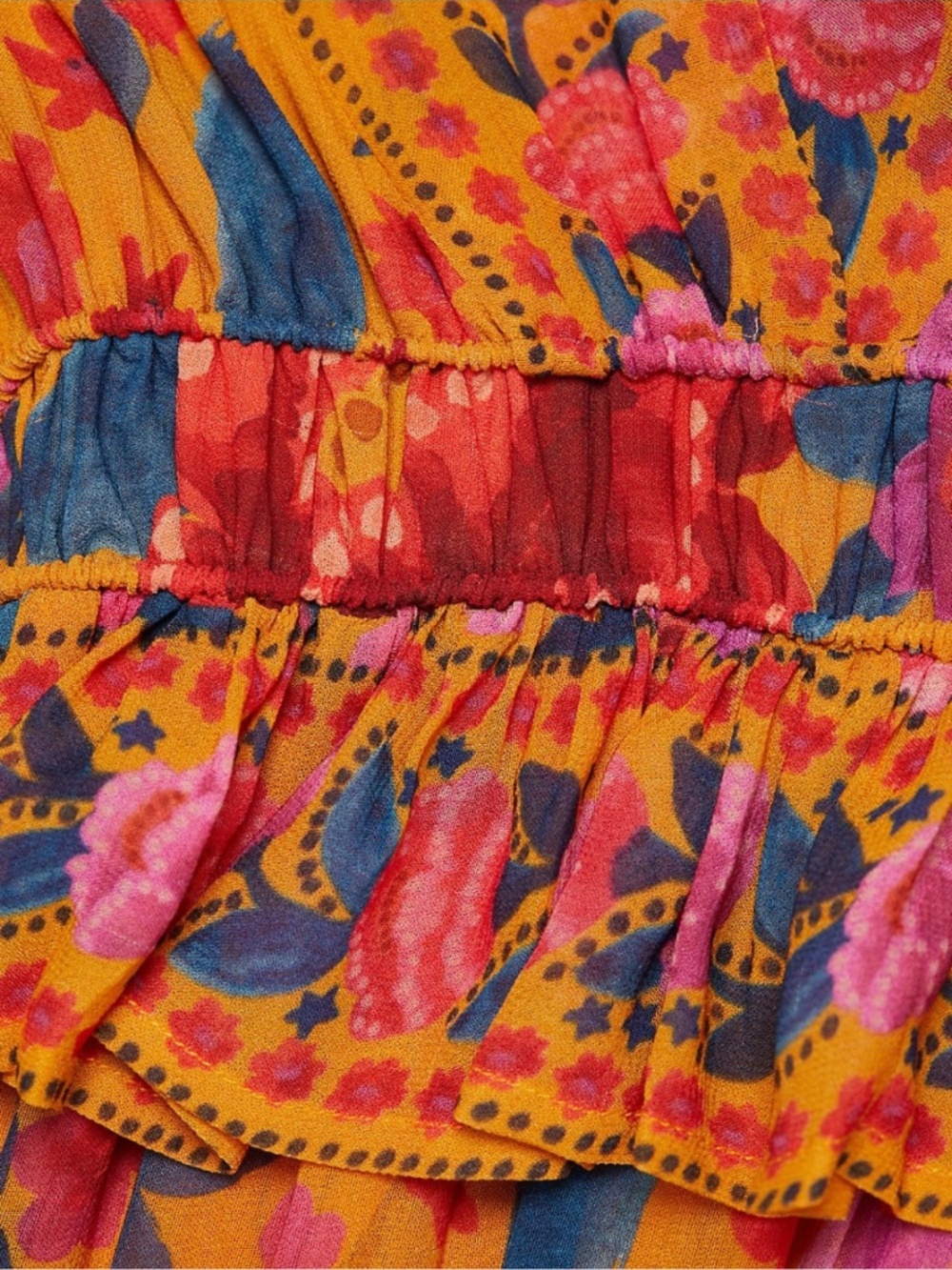 NEW Farm Rio Floral Dream Maxi Dress Floral Dream Yellow Small - Picture 12 of 16